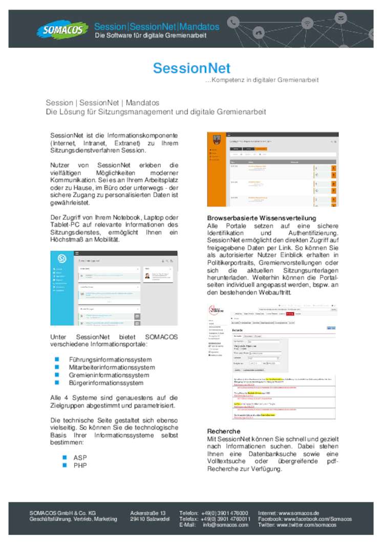 Dokument anzeigen: SessionNet - Kompetenz in digitaler Gremienarbeit